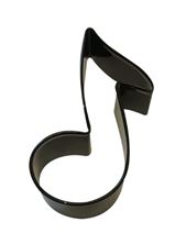 Picture of MUSIC NOTE POLY-RESIN COATED COOKIE CUTTER BLACK 8.9CM
